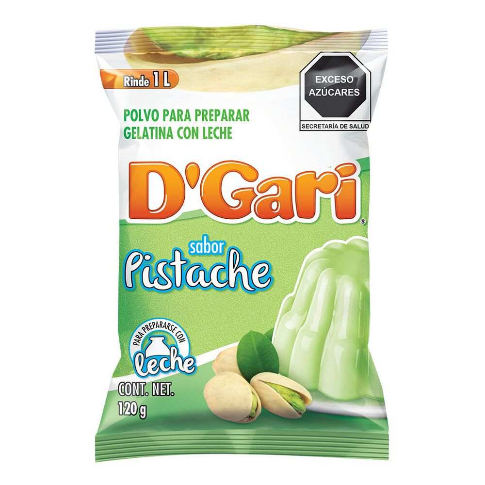 Gelatina DGari Sabor Leche Pistache 120 gr
