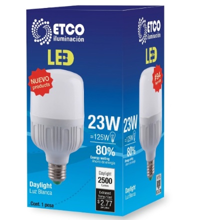 Foco LED Etco Tipo T 23W Luz Blanca