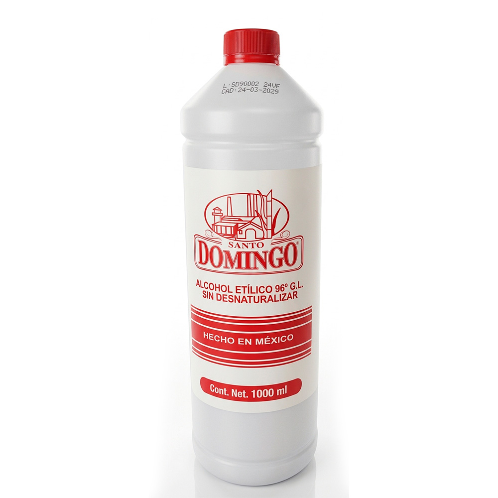 Alcohol Santo Domingo Etílico Sin Desnaturalizar 96° 1 L