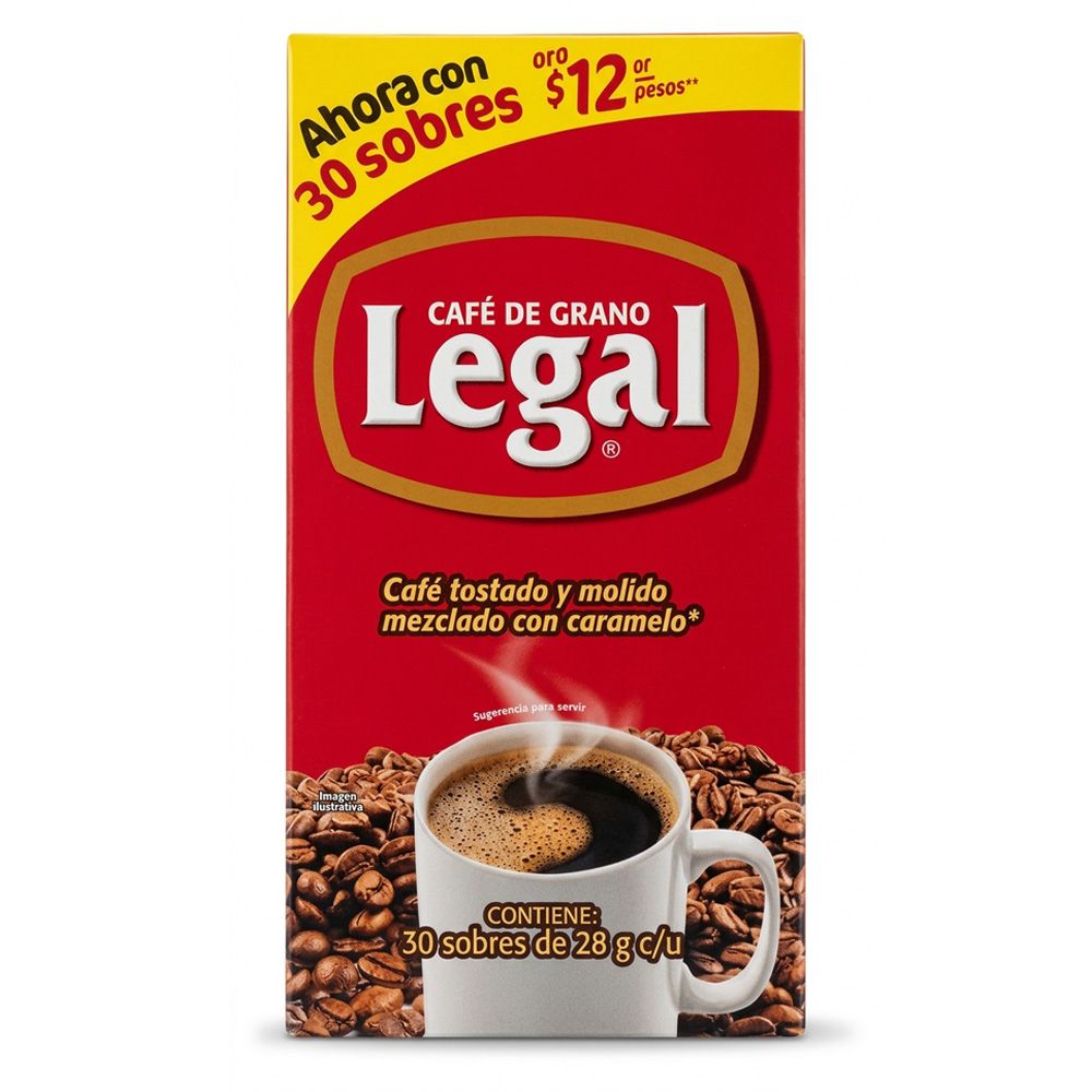 Café Soluble Legal Tradicional 30 Sobres de 14 g