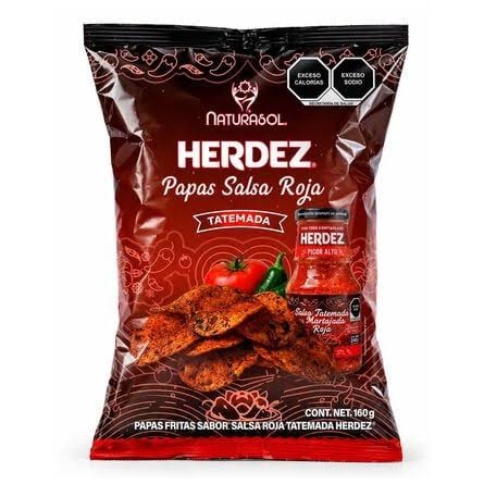 Papas Naturasol Salsa Roja Herdez Tatemada 24 Bolsas de 70 g