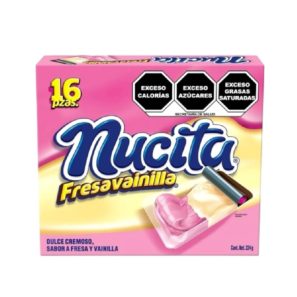 Nucita Fresa Vainilla 16 pz de 14 Gr