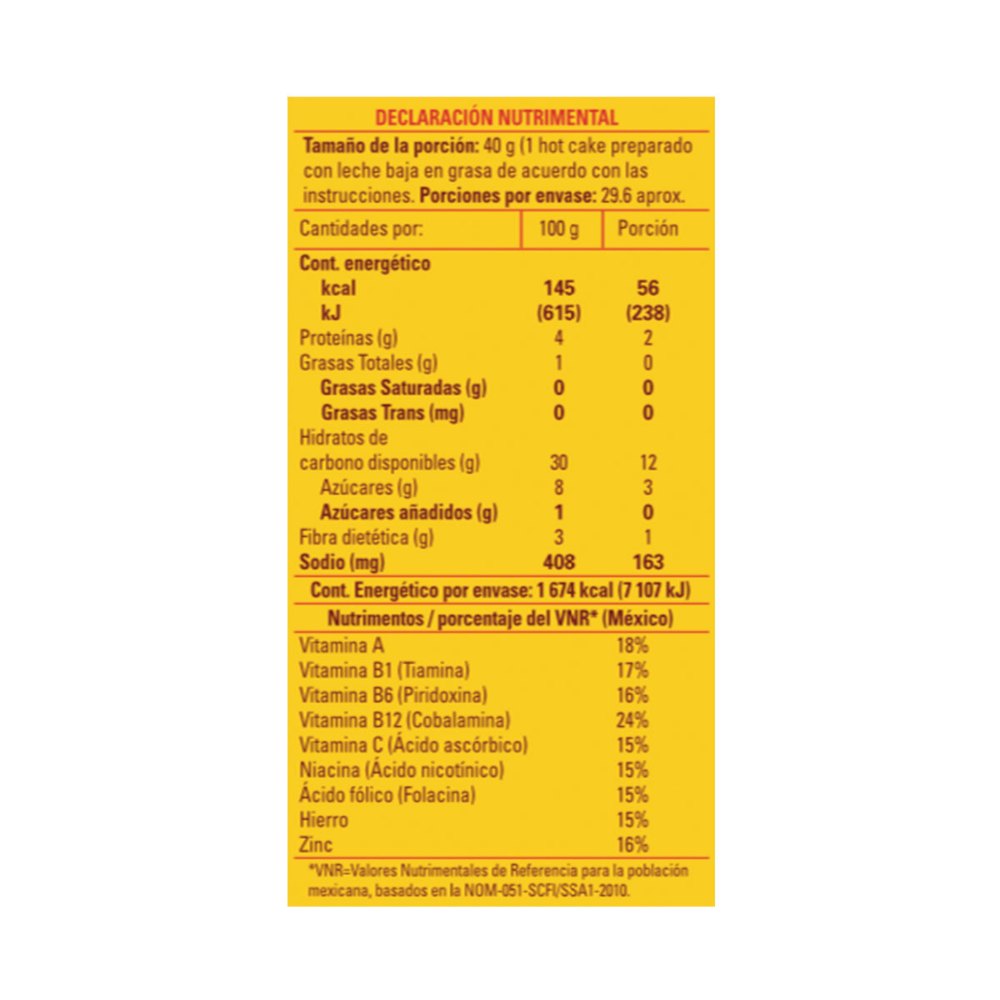 Harina para Hot Cakes Pronto 500 Gramos