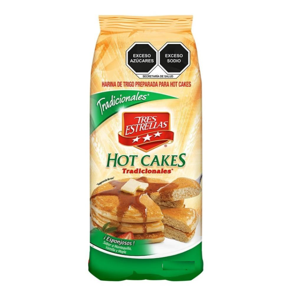 Harina para Hot Cakes Tres Estrellas Bolsa 900 gr
