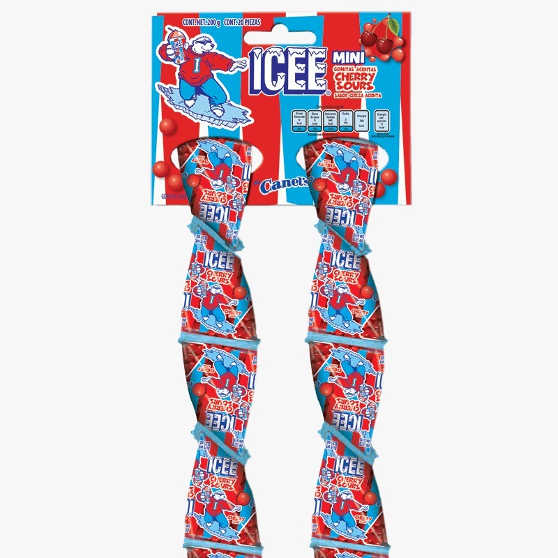 Dulce Icee Mini Cherry Triángulo 20 pz 10 g