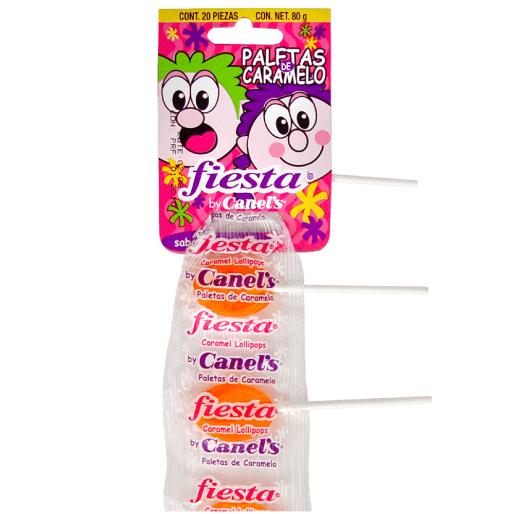Paleta Maciza Fiesta Tira 20 piezas