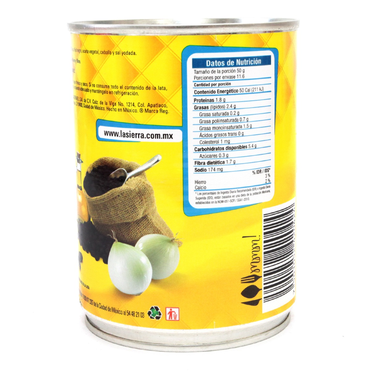 Frijoles Refritos Negros La Sierra 580 gr