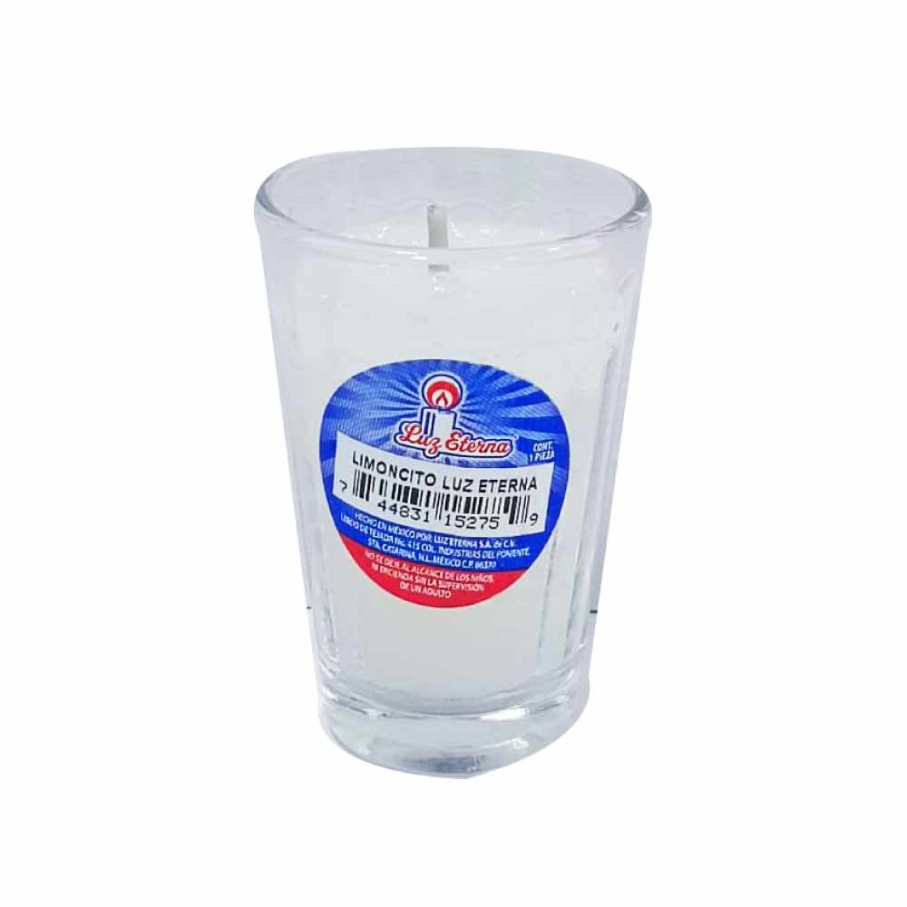 Veladora Luz Eterna Vaso Limon Super Extra 1 pz.