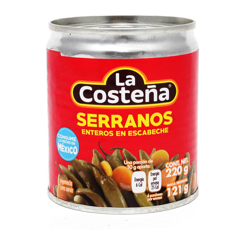 La Costeña Chile Serrano 24/220 Gr