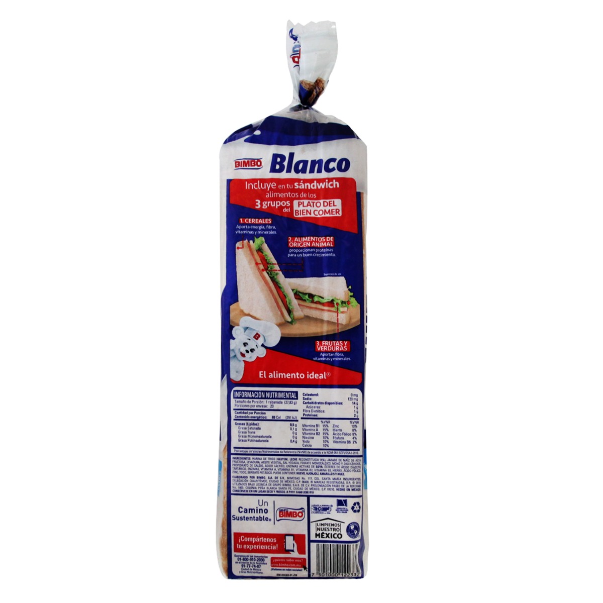 Pan Blanco Grande Bimbo 640 gr