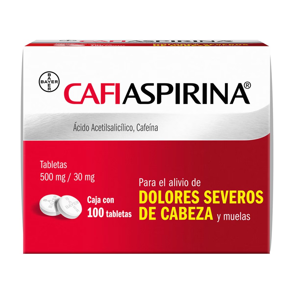 Analgésico Cafiaspirina 100 Tabletas