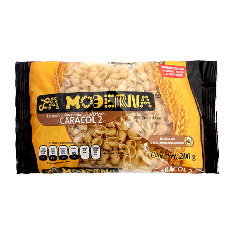 Pasta para Sopa La Moderna Caracol #2 200 Gramos