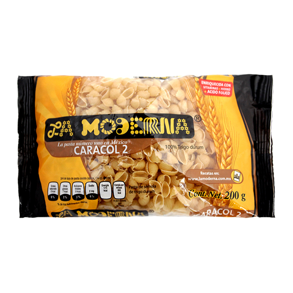 Pasta para Sopa La Moderna Caracol #2 200 Gramos
