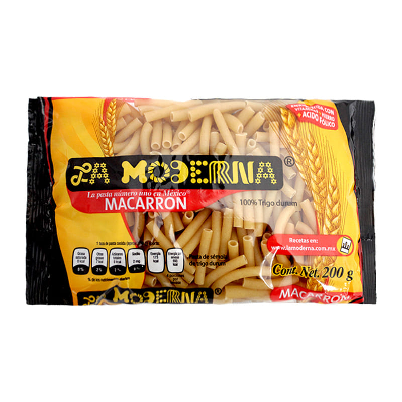 Pasta para Sopa La Moderna Macarrón 200 Gramos