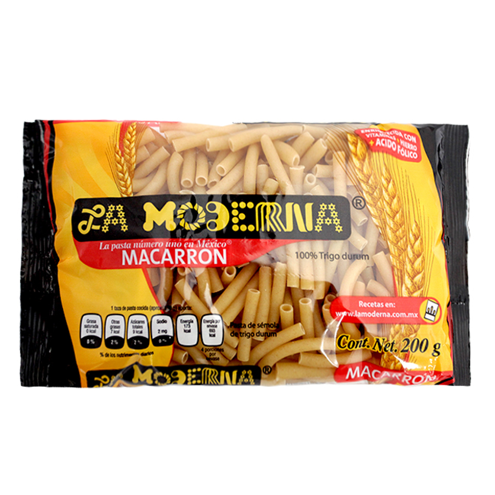 Pasta para Sopa La Moderna Macarrón 200 Gramos