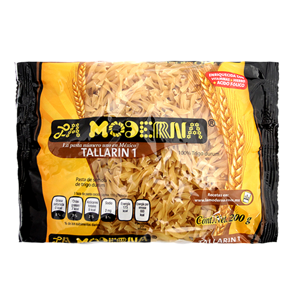 Pasta para Sopa La Moderna Tallarín #1 200 Gramos