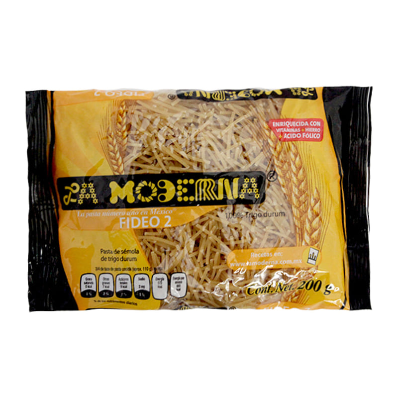 Pasta para Sopa La Moderna Fideo #2 200 Gramos