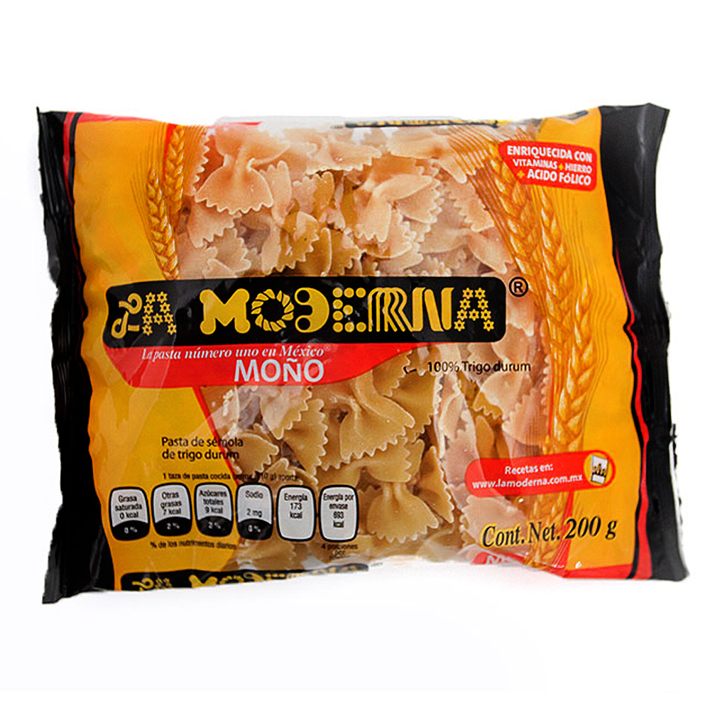 Pasta para Sopa La Moderna Moño 200 Gramos
