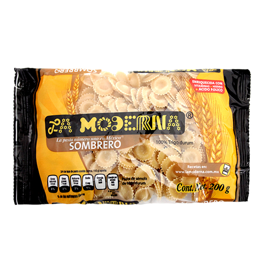 Pasta para Sopa La Moderna Sombrero 200 Gramos