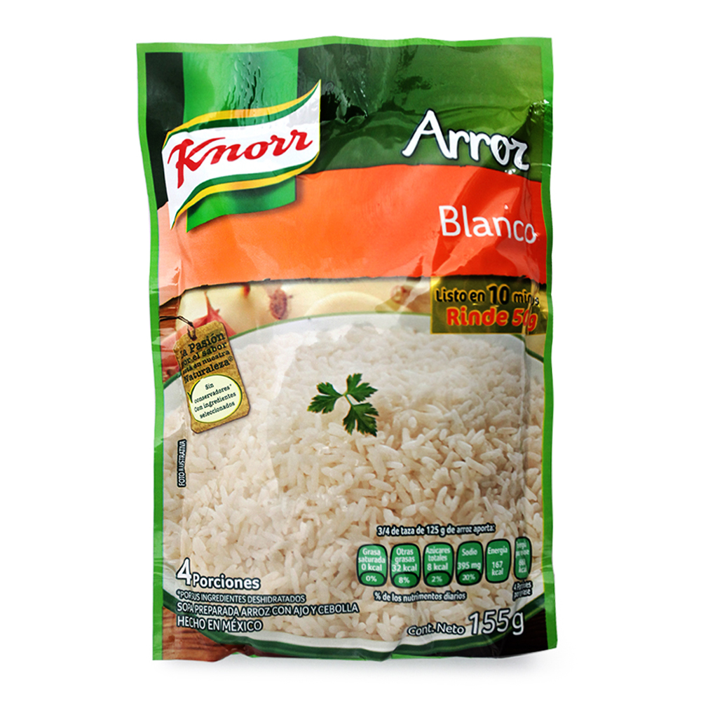 Sopa Instantanea Knorr Arroz Blanco 155 Gramos