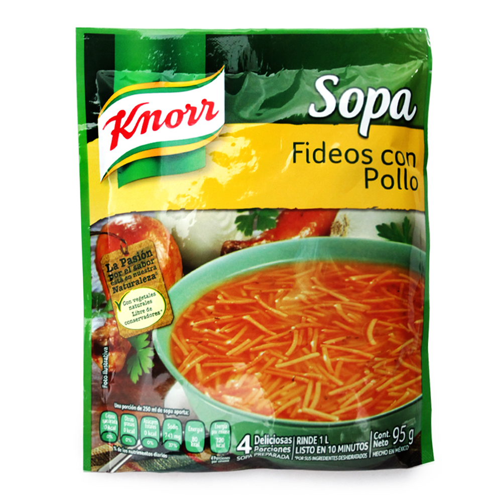 Knorr Sopa Inst Fideo Pollo 12/95 Gr