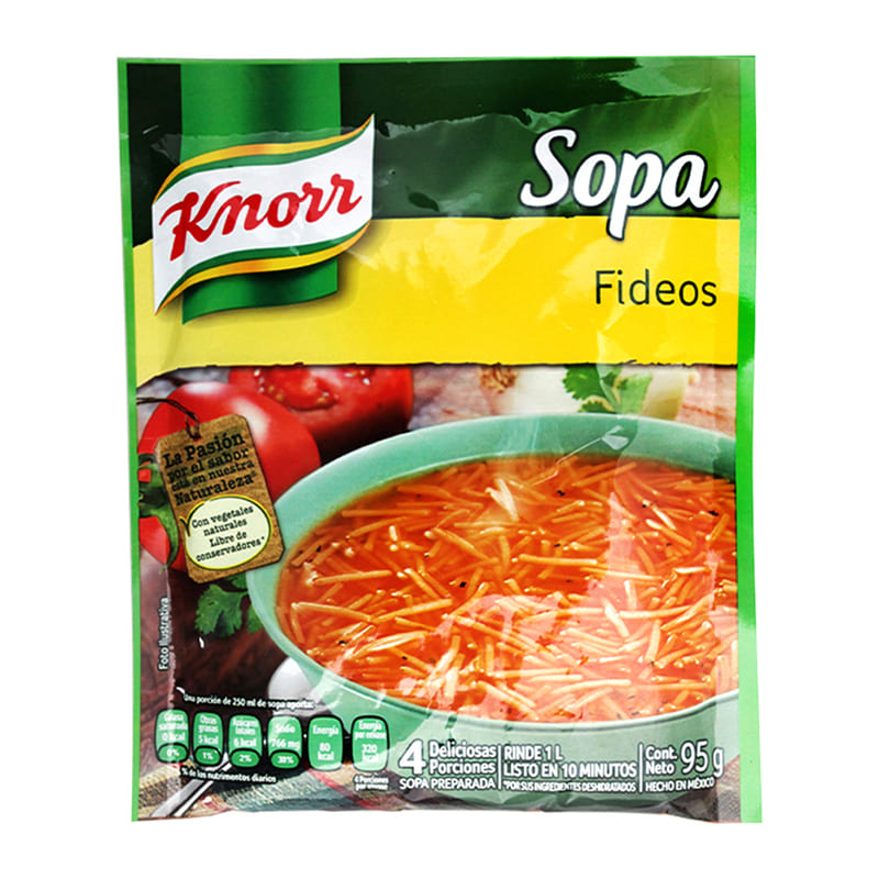 Sopa Instantanea Knorr Fideos 95 gr