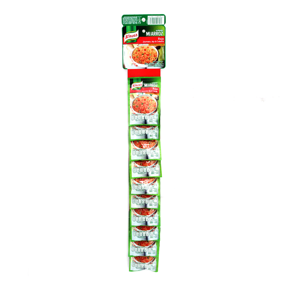 Sazonador Knorr Arroz Rojo Paquete Con 10 Piezas De 17 gr