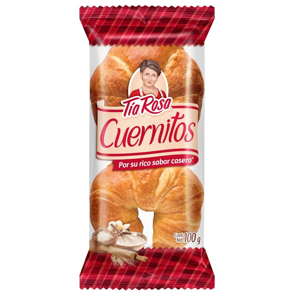 Pan Dulce Cuernitos Tia Rosa 100 Gramos