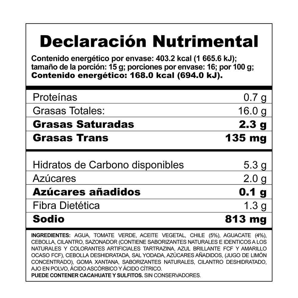 Salsa Guacamole Herdez Picante 240 g