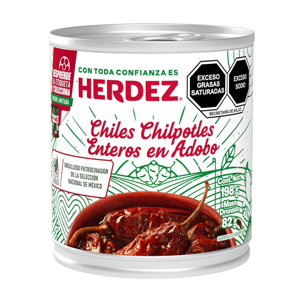 Chiles en Conserva Herdez Chipotles Enteros en Adobo 198 g