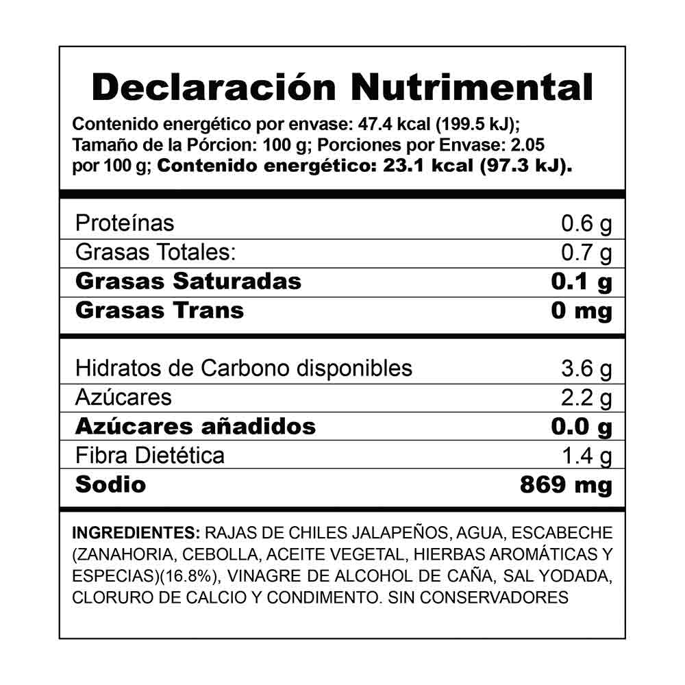 Herdez  Jalapeños Rajas En Escabeche 24 de 205 Gr
