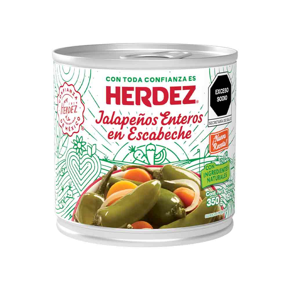 Herdez Chile Jalapeño Enteros 12 de 350 Gr