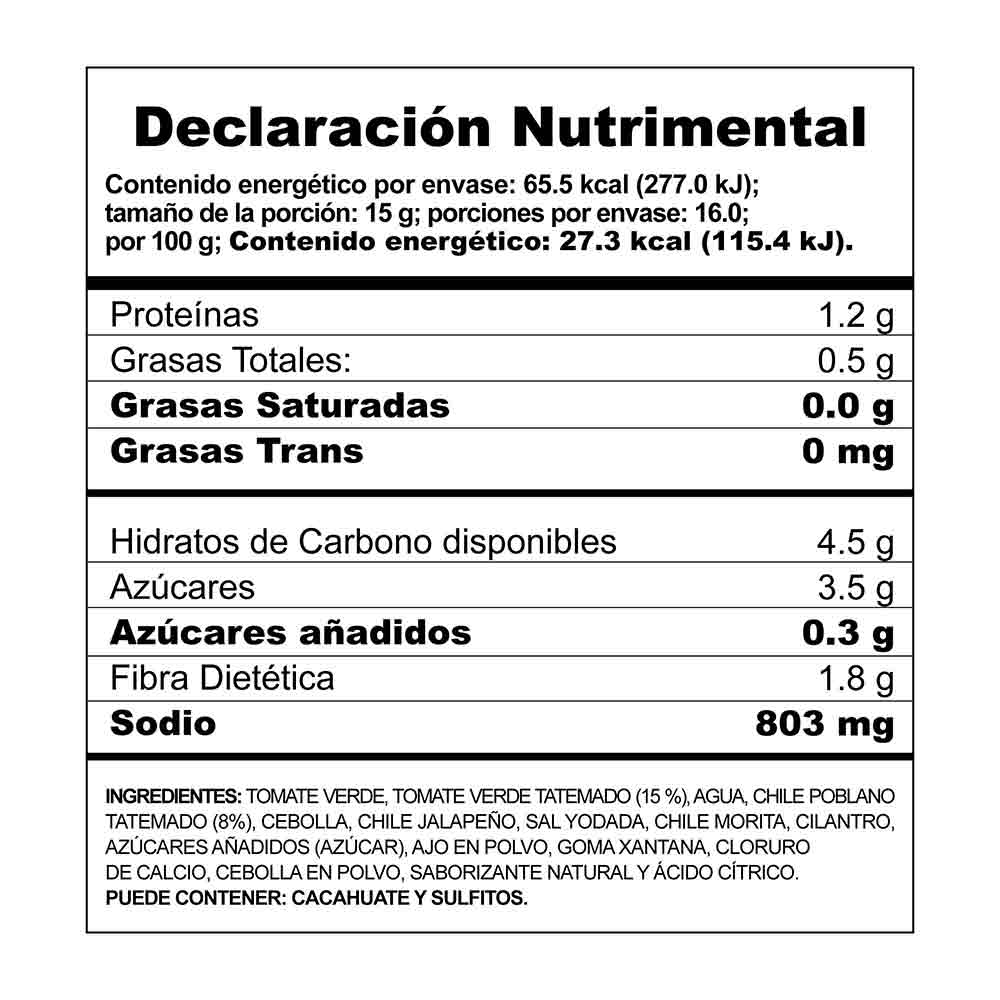 Herdez Salsa  Tatemada Y Martajada Verde 12/240 G