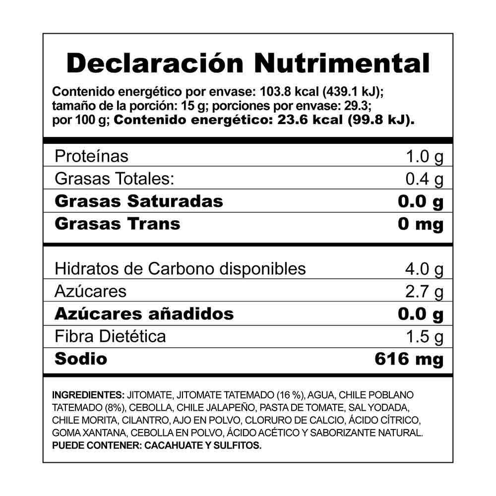 Herdez Salsa Tatemada Y Martajada Roja 12/240 G