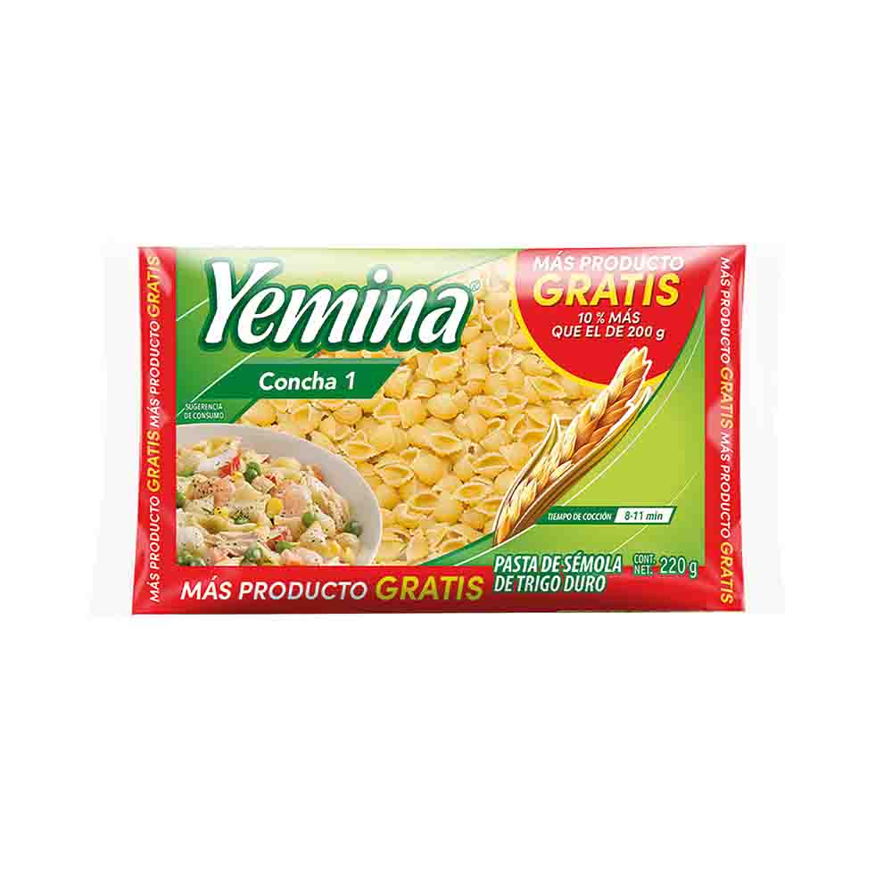 Sopa de Pasta Yemina Concha #1 220 g