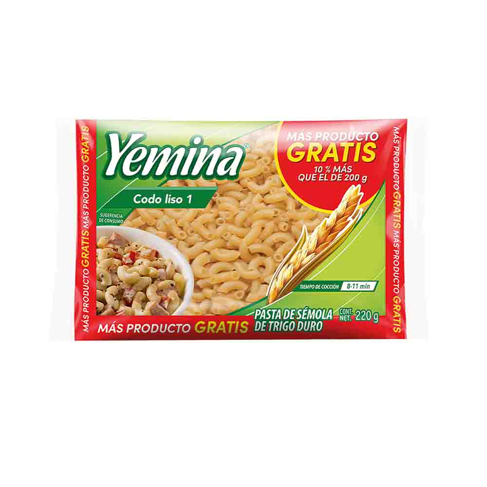 Sopa de Pasta Yemina Codo Liso #1 220 g