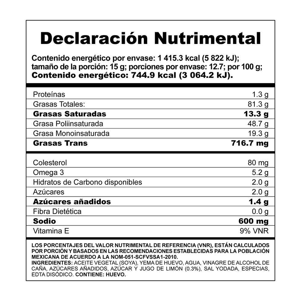 Mccormick Mayonesa 8 24/190 Gr *
