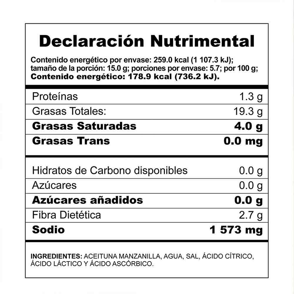 Aceitunas Búfalo con Hueso 190 g