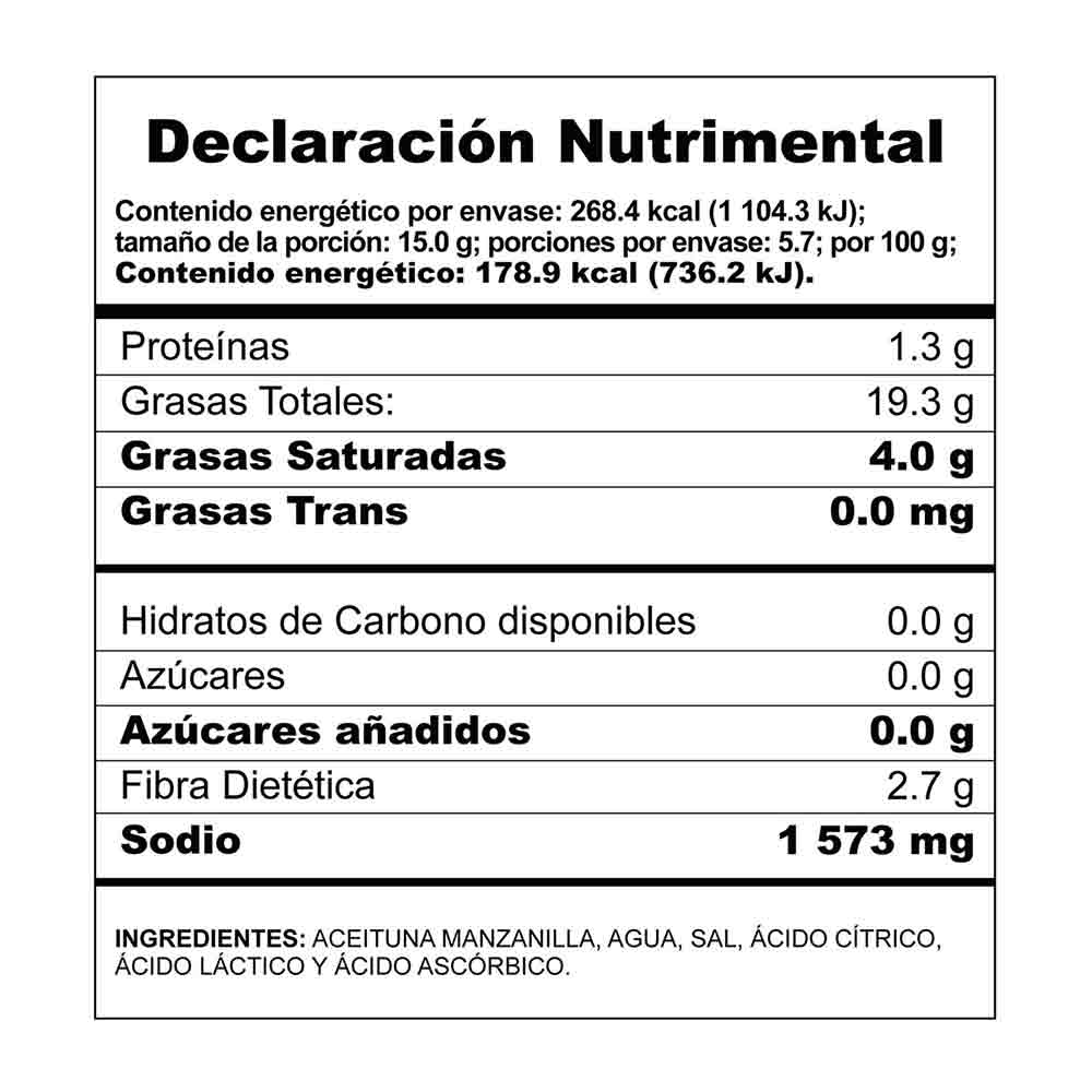 Aceitunas Búfalo con Hueso 240 g