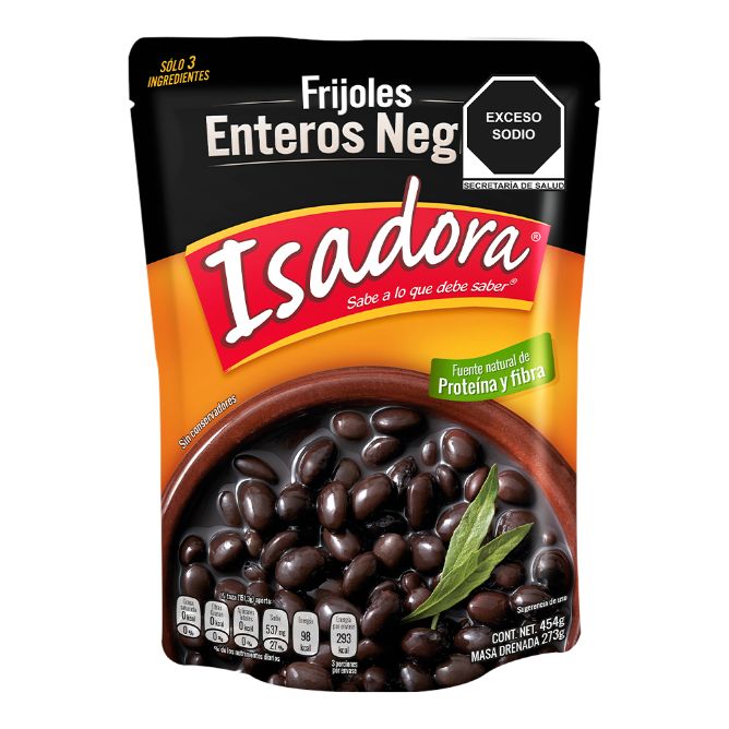 Frijoles Enteros Isadora Negros 454 g