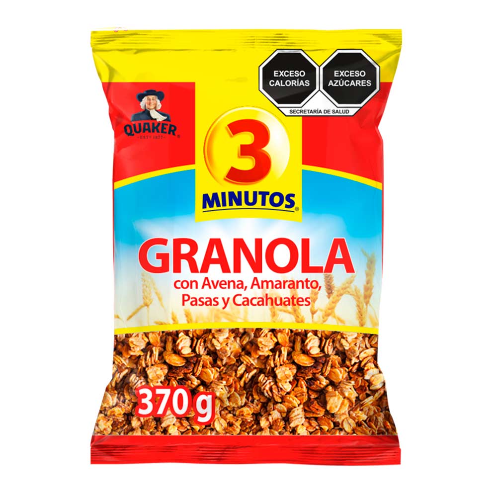 Quaker Granola 3 Min Bol 14/370 Gr