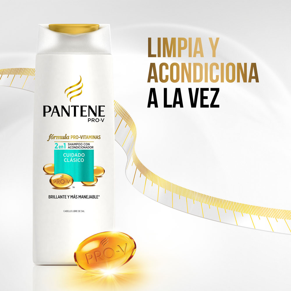 Shampoo Pantene Cuidado Clásico 2 en 1 200 ml