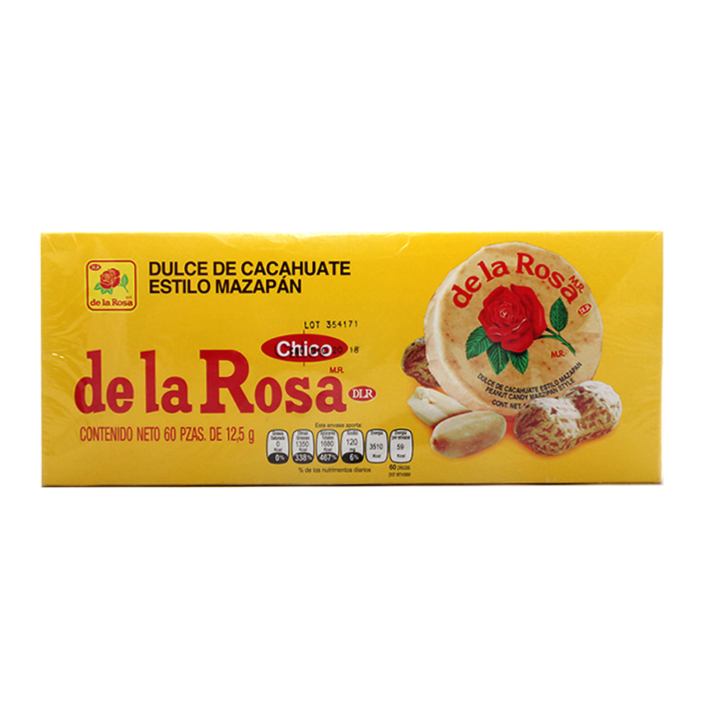Mazapan De La Rosa Chico Paquete Con 60 Piezas De 12.5 gr