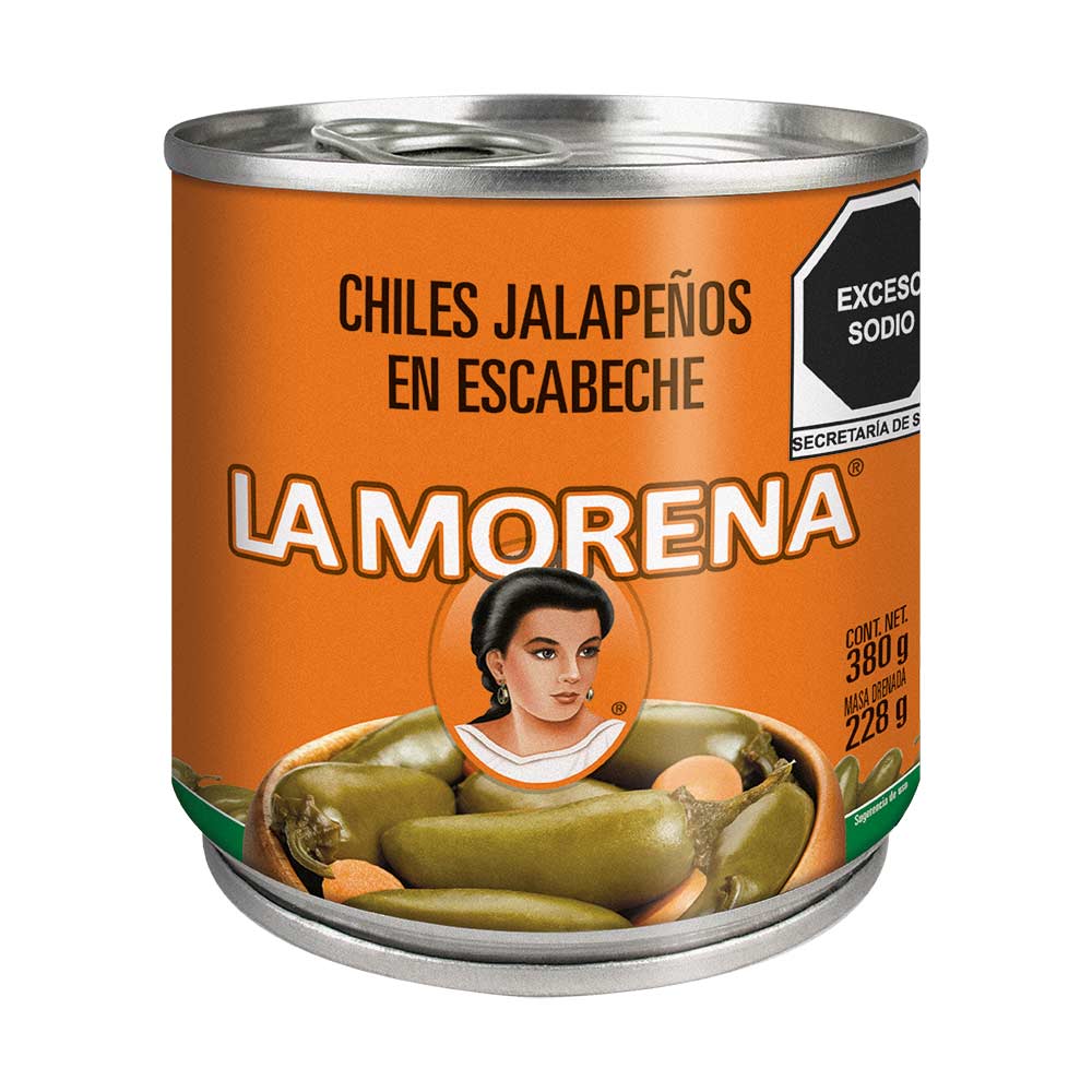 La Morena Chile Jalapeños Ent 24/380 Gr