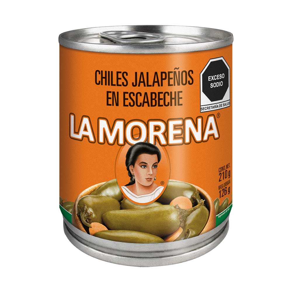 La Morena Chile Jalapeños Ent 48/210 Gr