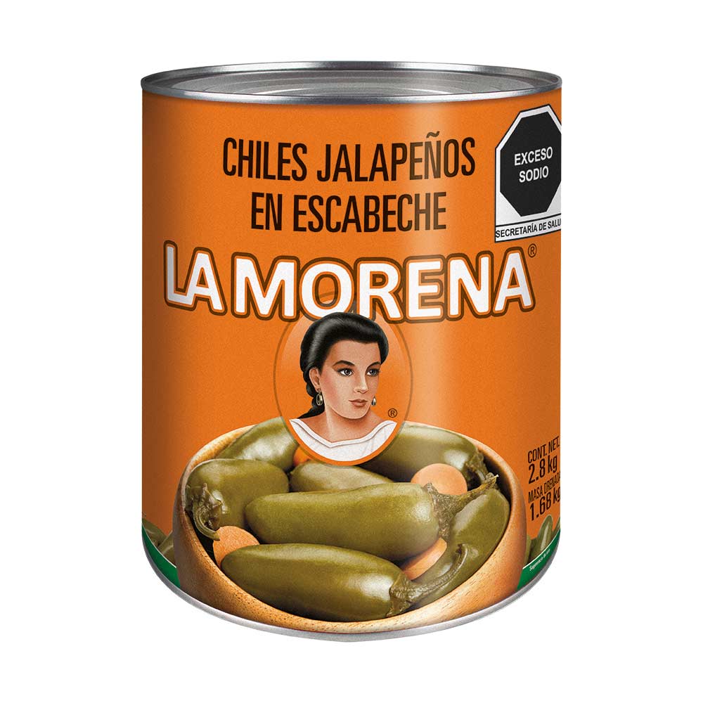 Chiles Jalapeños Enteros La Morena 6 de 2.8 kg