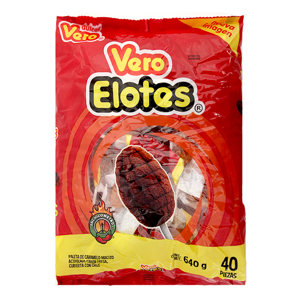 Paleta Vero Elote Enchilada Bolsa Con 40 Piezas