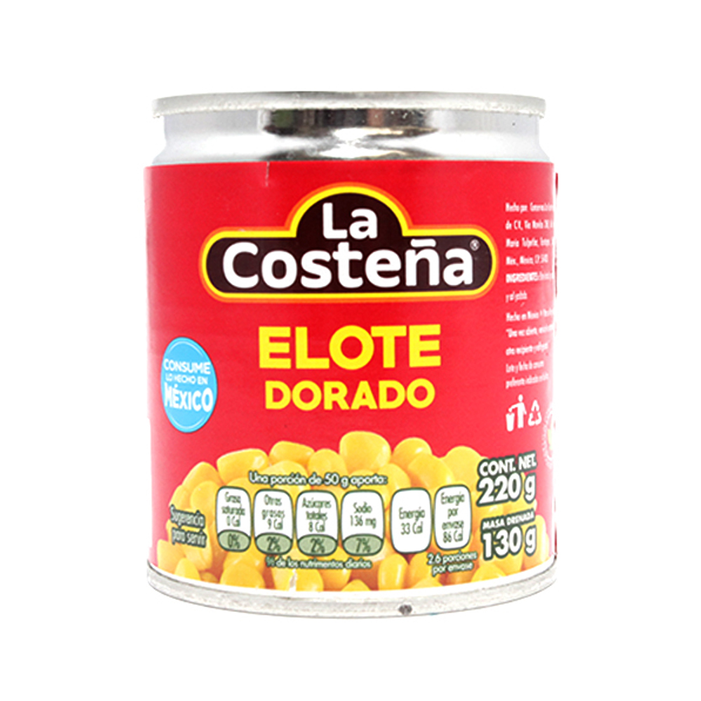 La Costeña Elote Dorado Entero 24/220 Gr