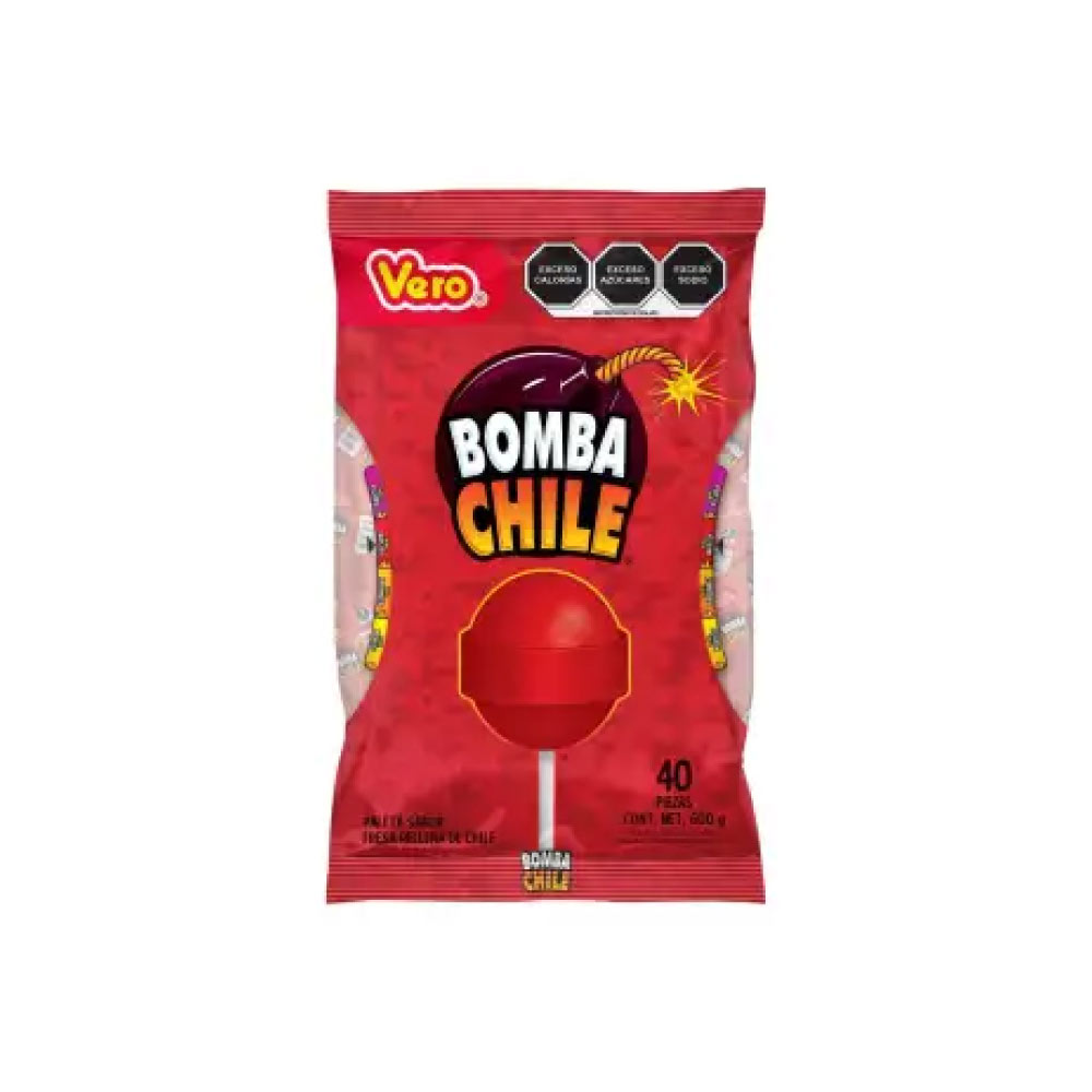 Paleta Bomba Chile Rellena Con 40 Piezas De 15 gr