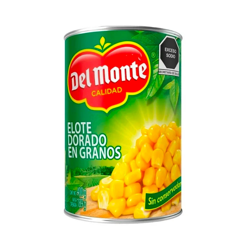 Elote en Conserva Del Monte Dorado en Granos 400 g
